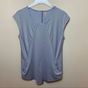 Brisas | Striped Muscle Tee with Pockets